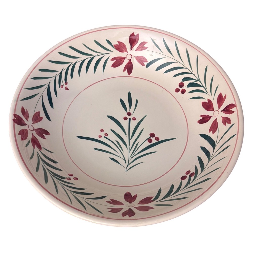 Vintage | Ironstone | Japan‎ | 13 Inch Ceramic Pasta Serving Bowl Holiday White